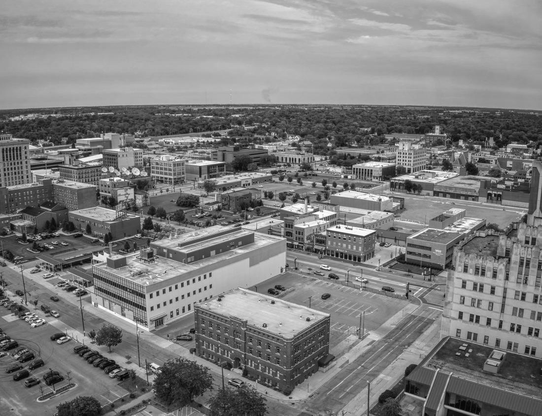 Noah Jigsaw Puzzle Chicago, Illinois, USA Park and downtown skyline at dusk in spring in black white 1000 pieces