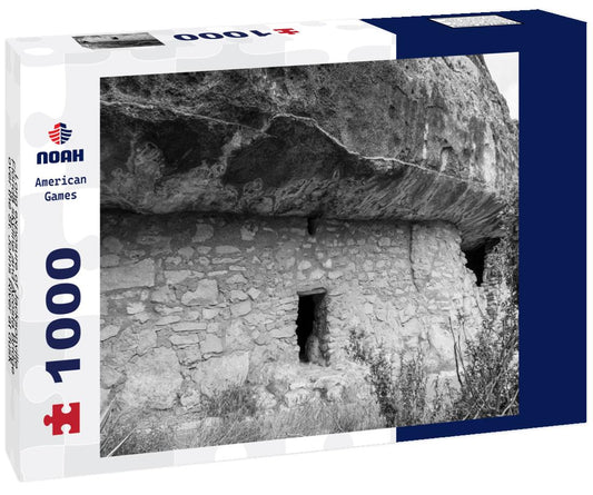 Noah Jigsaw Puzzle Long exposure of Jacksonville, Florida skyline and Acosta Bridge over the St. Johns River at dusk in black white 1000 pieces