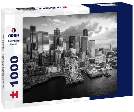 Noah Jigsaw Puzzle The beautiful village of Capestrano on a winter afternoon, Province of L'Aquila, Abruzzo, Italy in black white 1000 pieces