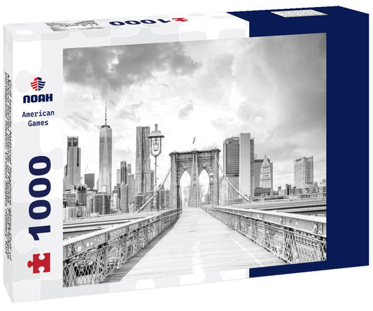 Noah Jigsaw Puzzle Gulf Islands National Seashore along Gulf of Mexico barrier islands of Florida. Fort Pickens pentagonal historic United States military fort on Santa Rosa Island. in black white 1000 pieces