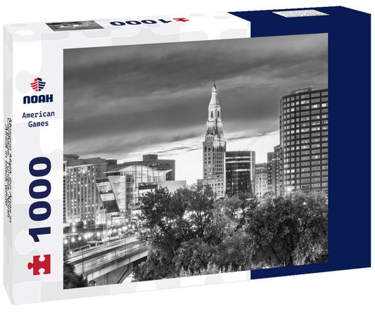 Noah Jigsaw Puzzle Mosque Malik ibn Anas in Carthage, Tunisia, North Africa in black white 1000 pieces