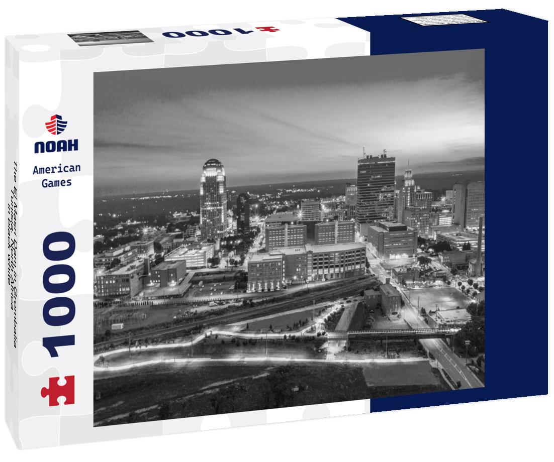 Noah Jigsaw Puzzle The El Masri Dam in Grombalia, Tunisia. North Africa in black white 1000 pieces