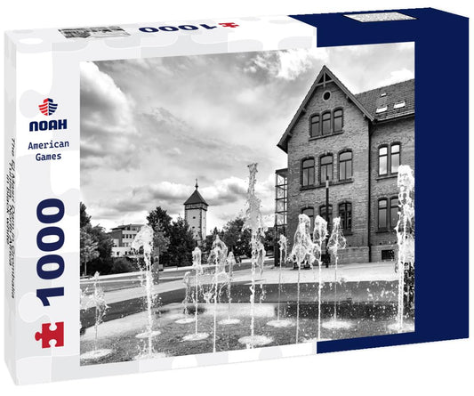 Noah Jigsaw Puzzle The El Masri Dam in Grombalia, Tunisia. North Africa in black white 1000 pieces