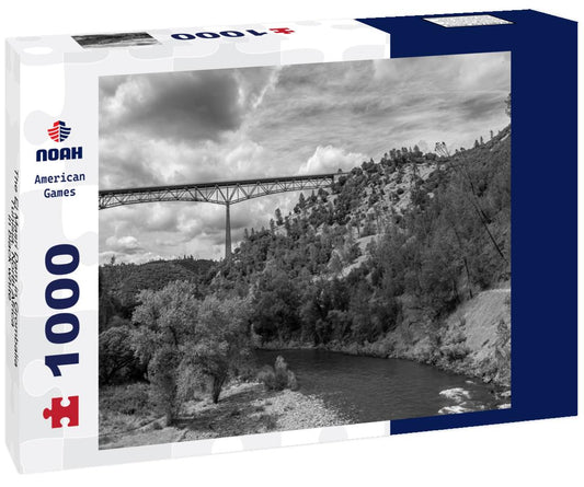 Noah Jigsaw Puzzle The El Masri Dam in Grombalia, Tunisia. North Africa in black white 1000 pieces