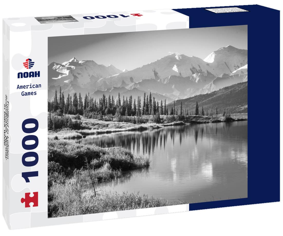 Noah Jigsaw Puzzle Trollfjord in Lofoten, Scandinavia, Norway in black white 1000 pieces