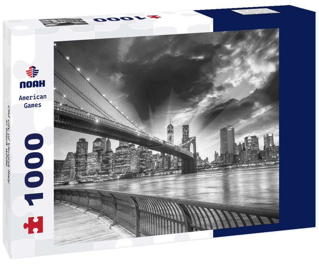 Noah Jigsaw Puzzle Old city of Verona Italy in black white 1000 pieces