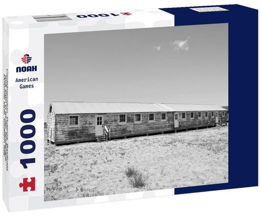 Noah Jigsaw Puzzle Castelmezzano, Potenza, Basilicata, rock town in winter, landscape, Dolomite style, southern Italy in black white 1000 pieces