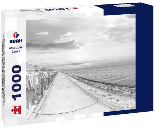 Noah Jigsaw Puzzle Berlin city skyline, buildings and Berlin Cathedral dome over the Spree river in the capital of Germany in black white 1000 pieces