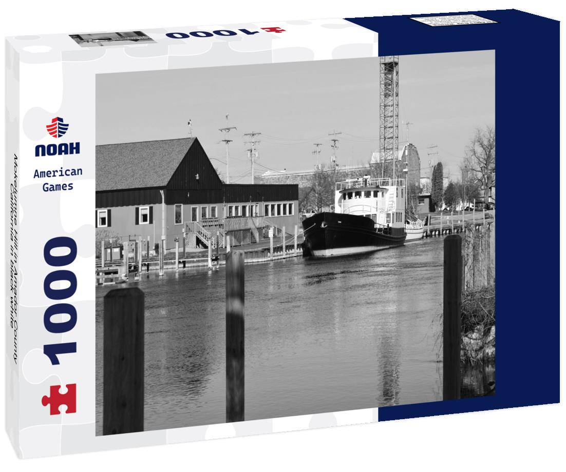 Noah Jigsaw Puzzle Mokelumne Hill in Amador County, California in black white 1000 pieces