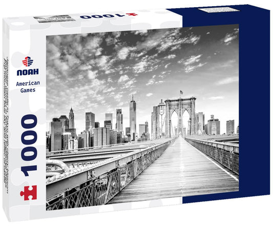 Noah Jigsaw Puzzle Japanese castle in Tokyo with cherry blossom, traveller woman in Kimono traditional dress, Fuji mountain blue sky and reflec of castle in river, Tokyo city, Japan in black white 1000 pieces