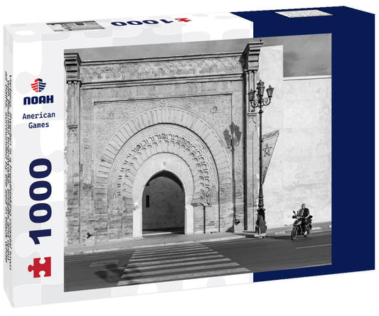 Noah Jigsaw Puzzle Varberg, Sweden is a breathtaking coastal town with beautiful boardwalks, bridges and open-air baths, surrounded by the sea in black white 1000 pieces