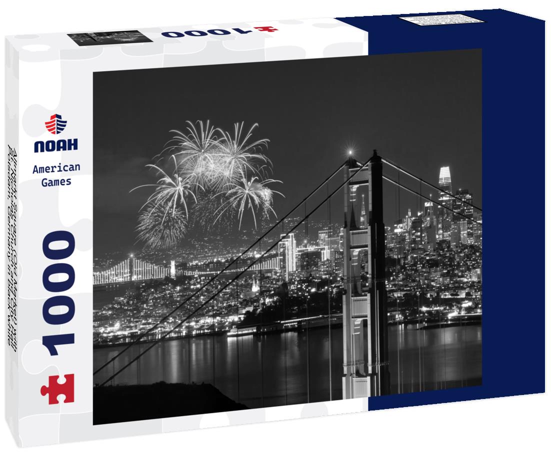 Noah Jigsaw Puzzle Altmarkt Square (Old Market) with St. Nicholas Church and City Hall, Potsdam, Germany in black white 1000 pieces