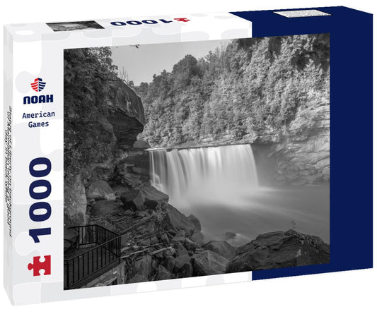 Noah Jigsaw Puzzle Statue of Liberty on background of Manhattan during a good day in black white 1000 pieces