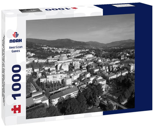 Noah Jigsaw Puzzle Aerial panorama of Tampa, Florida skyline. Tampa is a city on the Gulf Coast of the U.S. state of Florida in black white 1000 pieces