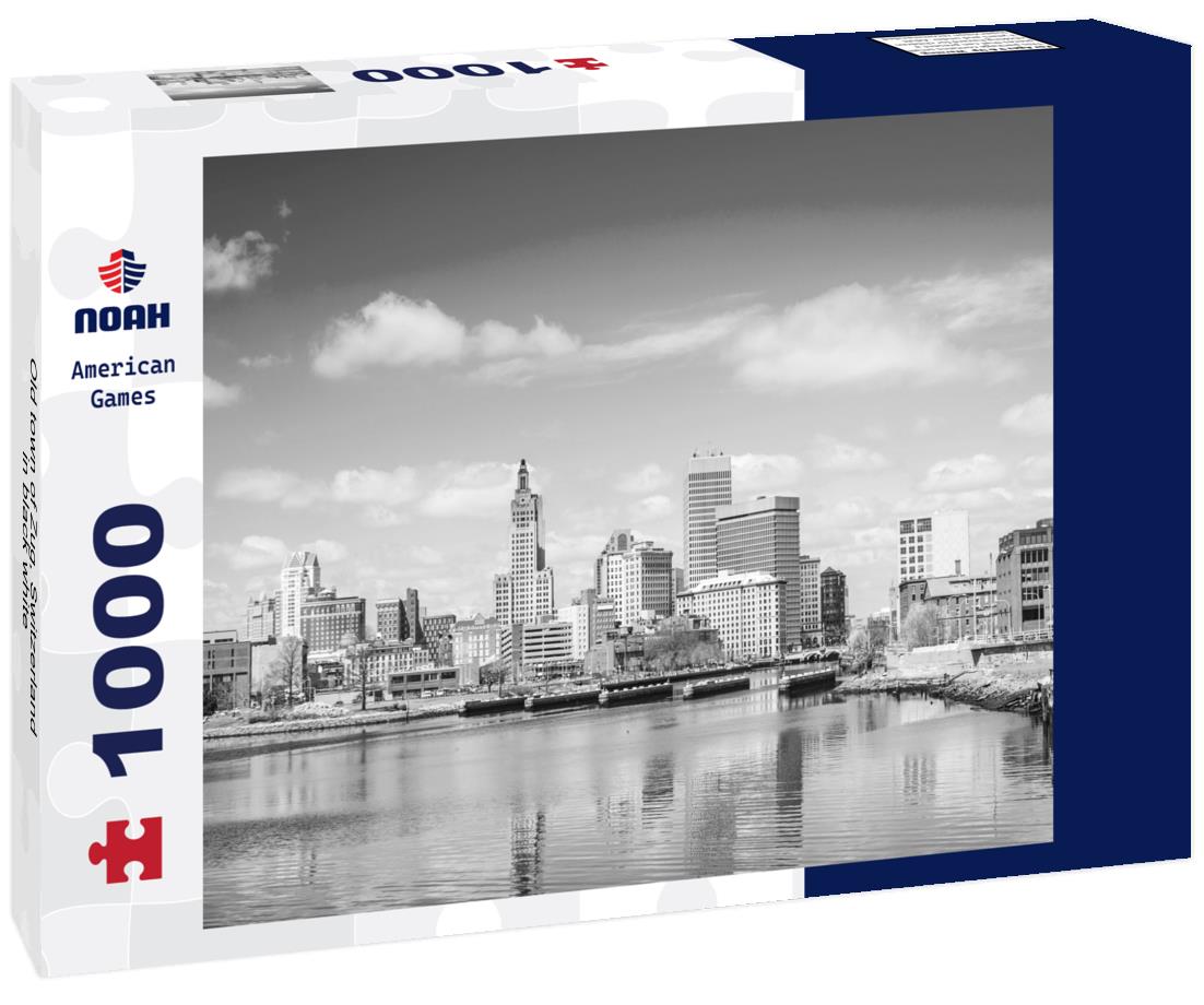 Noah Jigsaw Puzzle Old town of Zug, Switzerland in black white 1000 pieces