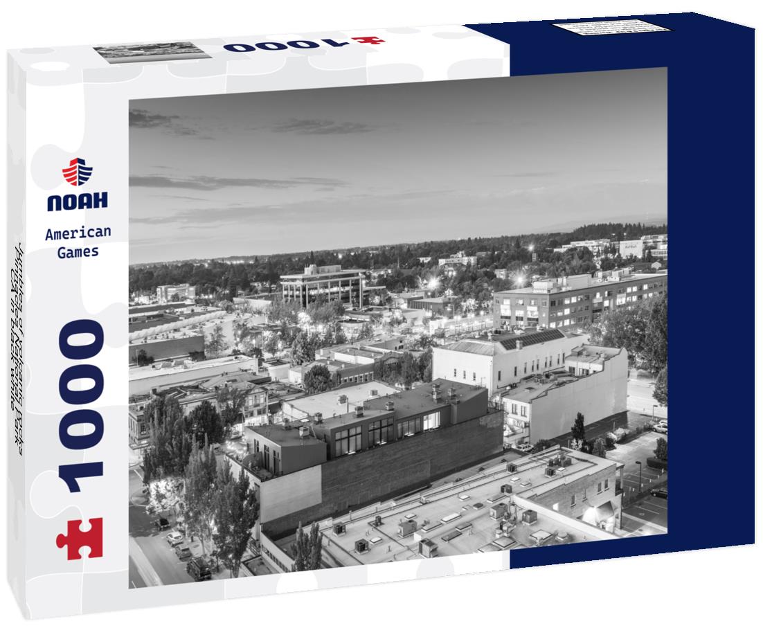 Noah Jigsaw Puzzle Jumbles of volcanic rocks, Pinnacles National Park, CA in black white 1000 pieces