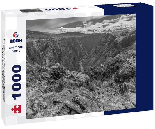 Noah Jigsaw Puzzle Elk Grove, California, USA: Afternoon sunlight shines on historic downtown Elk Grove in black white 1000 pieces