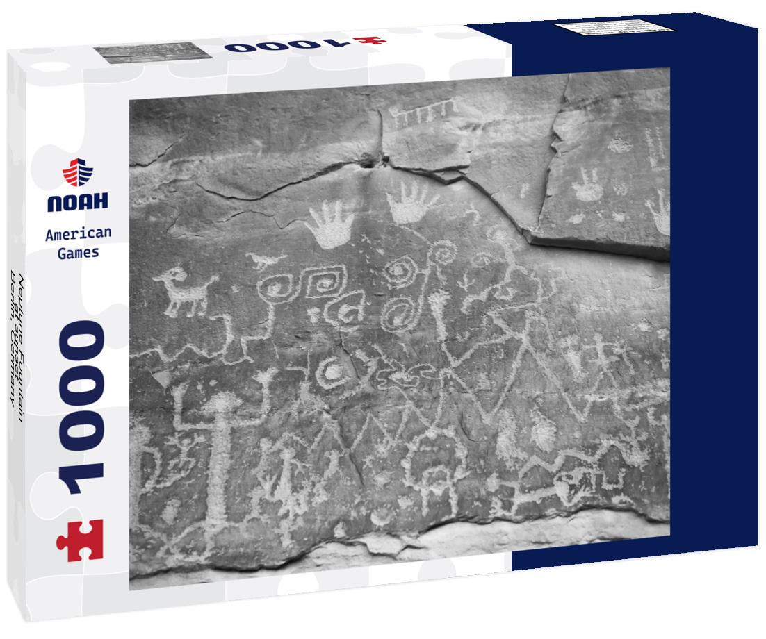 Noah Jigsaw Puzzle Neptune Fountain at sunset - Berlin, Germany in black white 1000 pieces