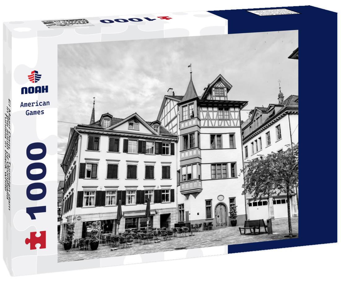 Noah Jigsaw Puzzle El Masri Dam, a Tunisian dam in the south of Grombalia, Tunisia in black white 1000 pieces