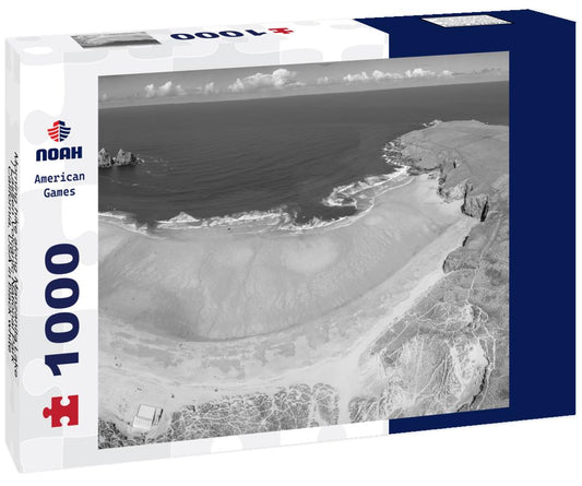 Noah Jigsaw Puzzle Morning hike along Manzanita Lake | Lassen Volcanic National Park, California, USA in black white 1000 pieces