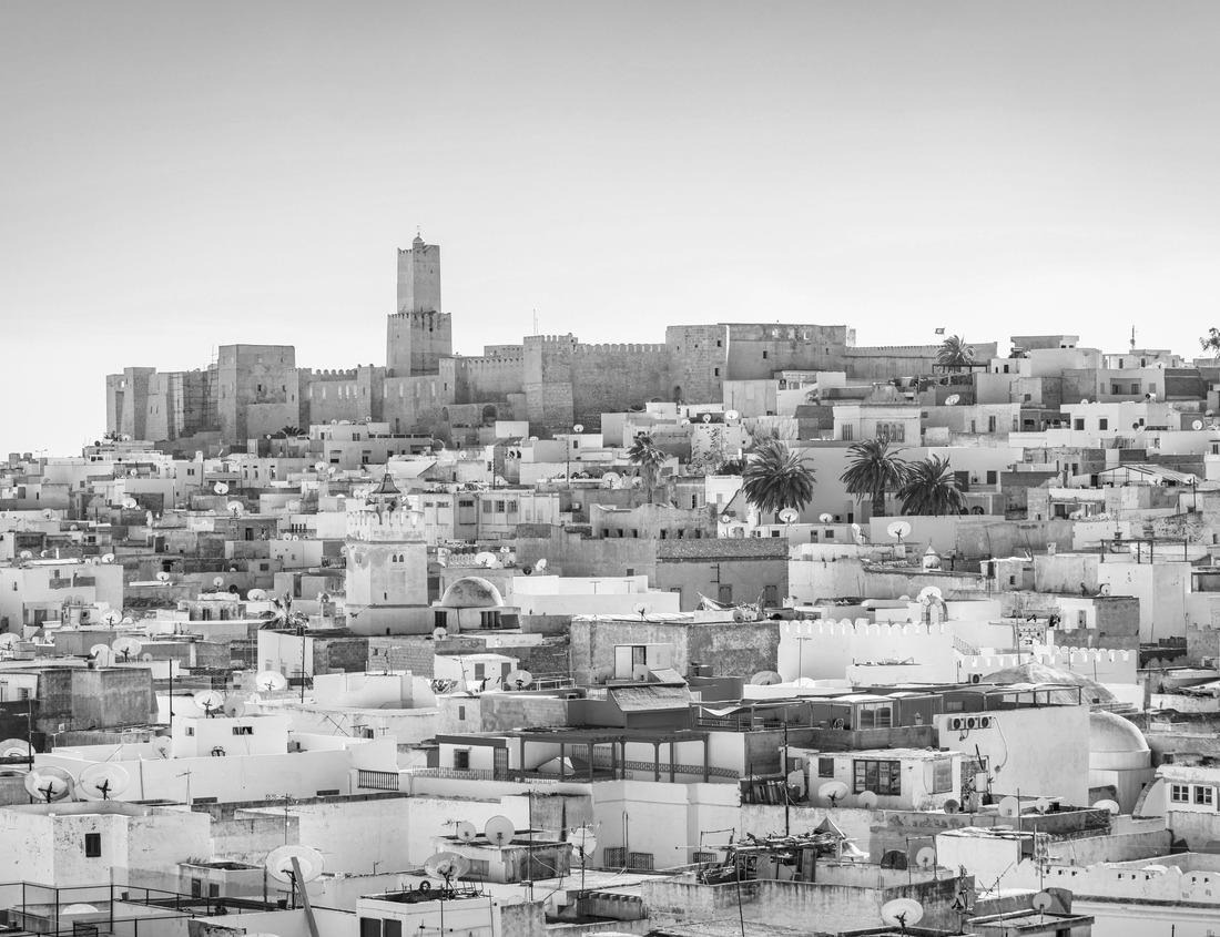 Noah Jigsaw Puzzle The lighthouse in Marina Labuan Bajo harbour. Boats and islands backgrounds with blue ocean Flores Indonesia in black white 1000 pieces