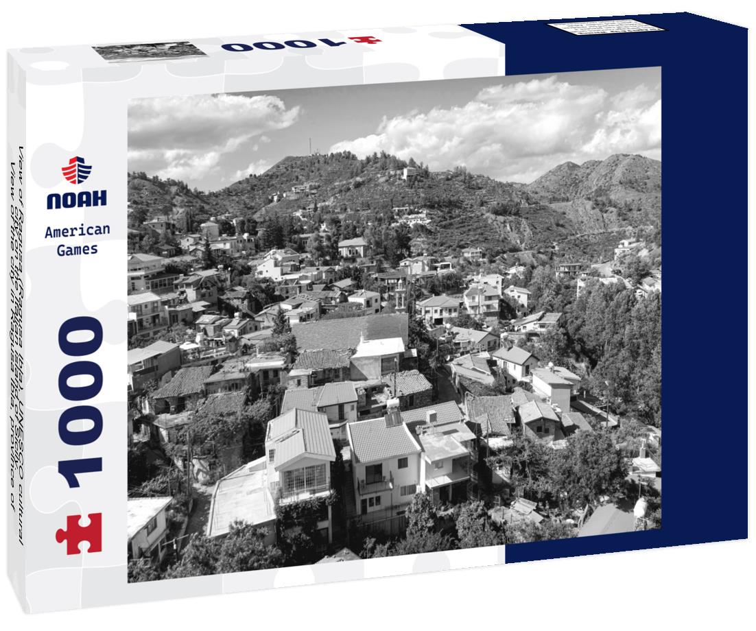 Noah Jigsaw Puzzle View of Ragusa (Ragusa Ibla), UNESCO cultural city on the Italian island of Sicily. View of the city in Ragusa Ibla, province of Ragusa, Val di Noto, Sicily, Italy in black white 1000 pieces