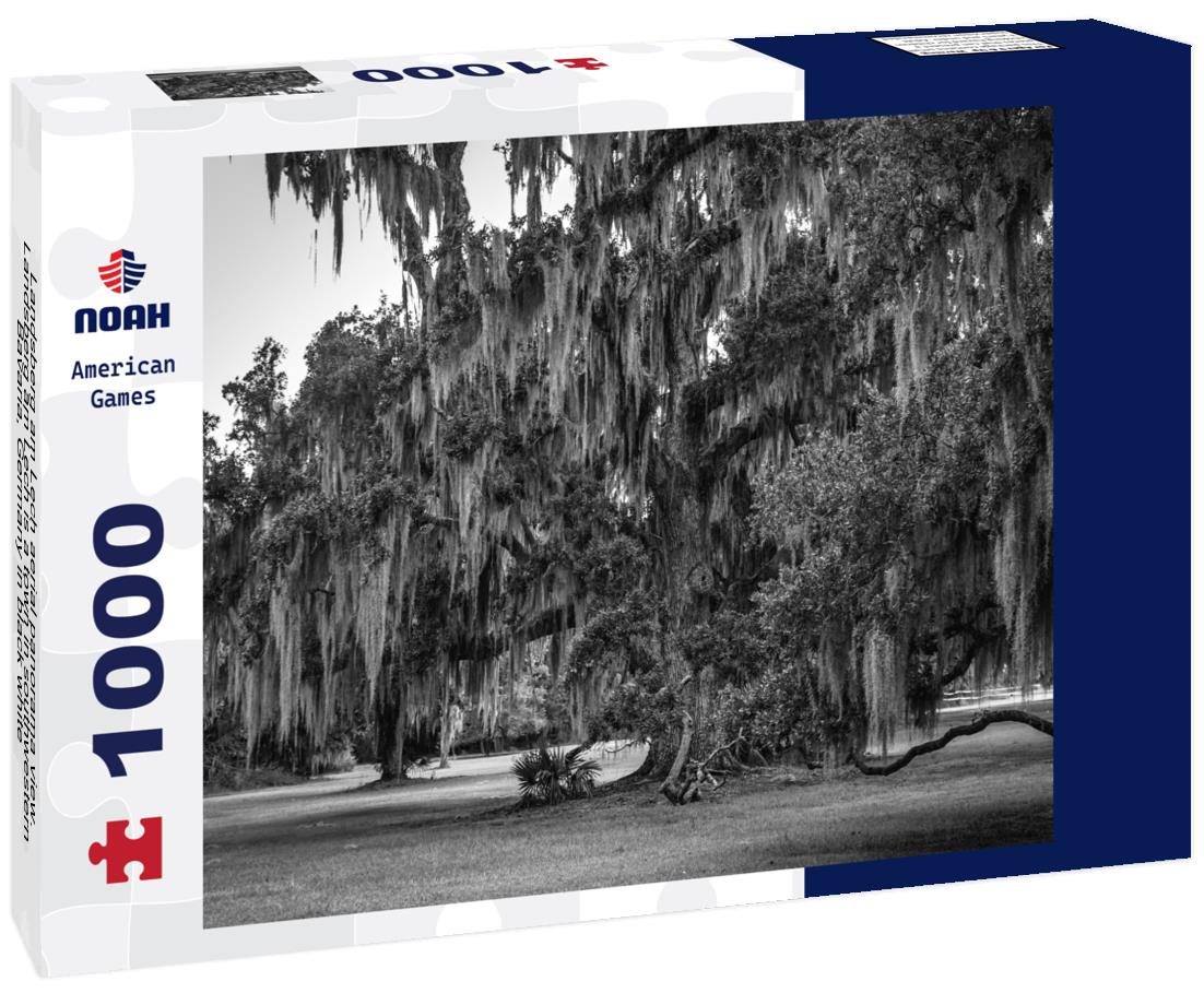 Noah Jigsaw Puzzle Landsberg am Lech aerial panorama view. Landsberg am Lech is a town in southwestern Bavaria, Germany in black white 1000 pieces