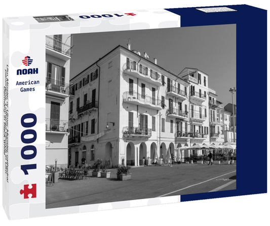 Noah Jigsaw Puzzle Ulm Minster or Ulmer Munster cathedral panorama, Lutheran Church in Ulm, Germany in black white 1000 pieces