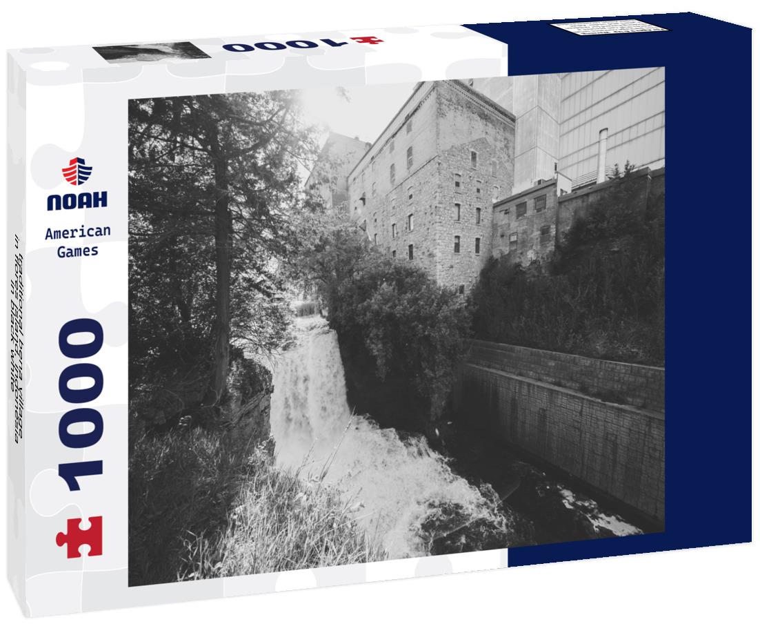 Noah Jigsaw Puzzle traditional bena village in flores island, indonesia in black white 1000 pieces