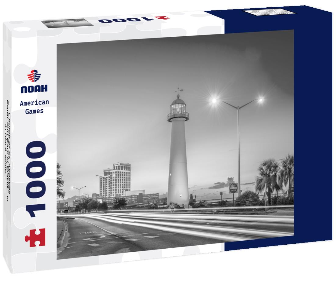 Noah Jigsaw Puzzle Church of St. Apostles Peter and Paul in Wasilków in black white 1000 pieces