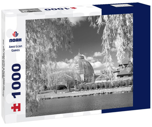 Noah Jigsaw Puzzle A road with a bus stop on the first island of Schiermonnikoog in black white 1000 pieces