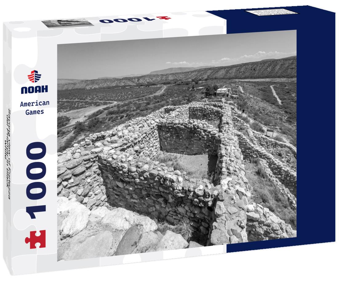 Noah Jigsaw Puzzle Savona view of Fortezza del Priamar in black white 1000 pieces