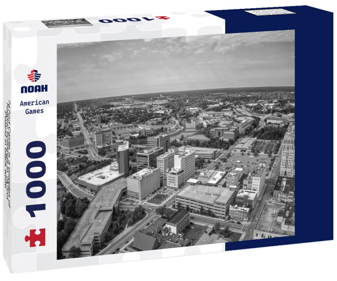 Noah Jigsaw Puzzle Lancut Castle is a complex of historic buildings in Lancut, Poland in black white 1000 pieces