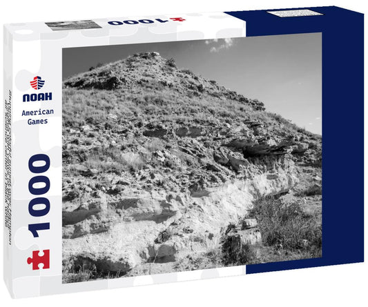 Noah Jigsaw Puzzle Stunning colorful sunset over Hampton Virginia with views of the harbor, air science center in black white 1000 pieces