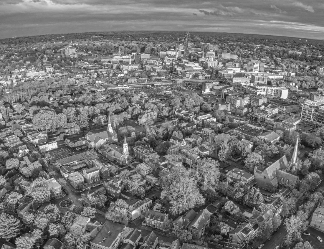 Noah Jigsaw Puzzle Montpelier Mansion, museum in South Laurel, Maryland in black white 1000 pieces