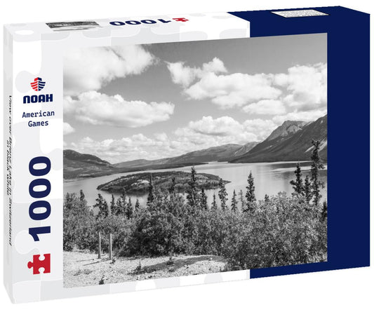 Noah Jigsaw Puzzle View over Brienz Lake in Switzerland in black white 1000 pieces