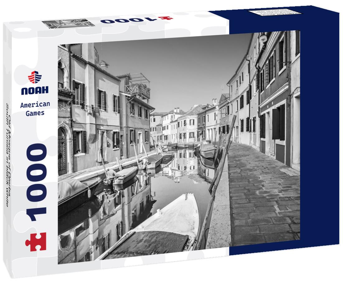 Noah Jigsaw Puzzle Old Mosque of Djerba - South Tunisia in black white 1000 pieces