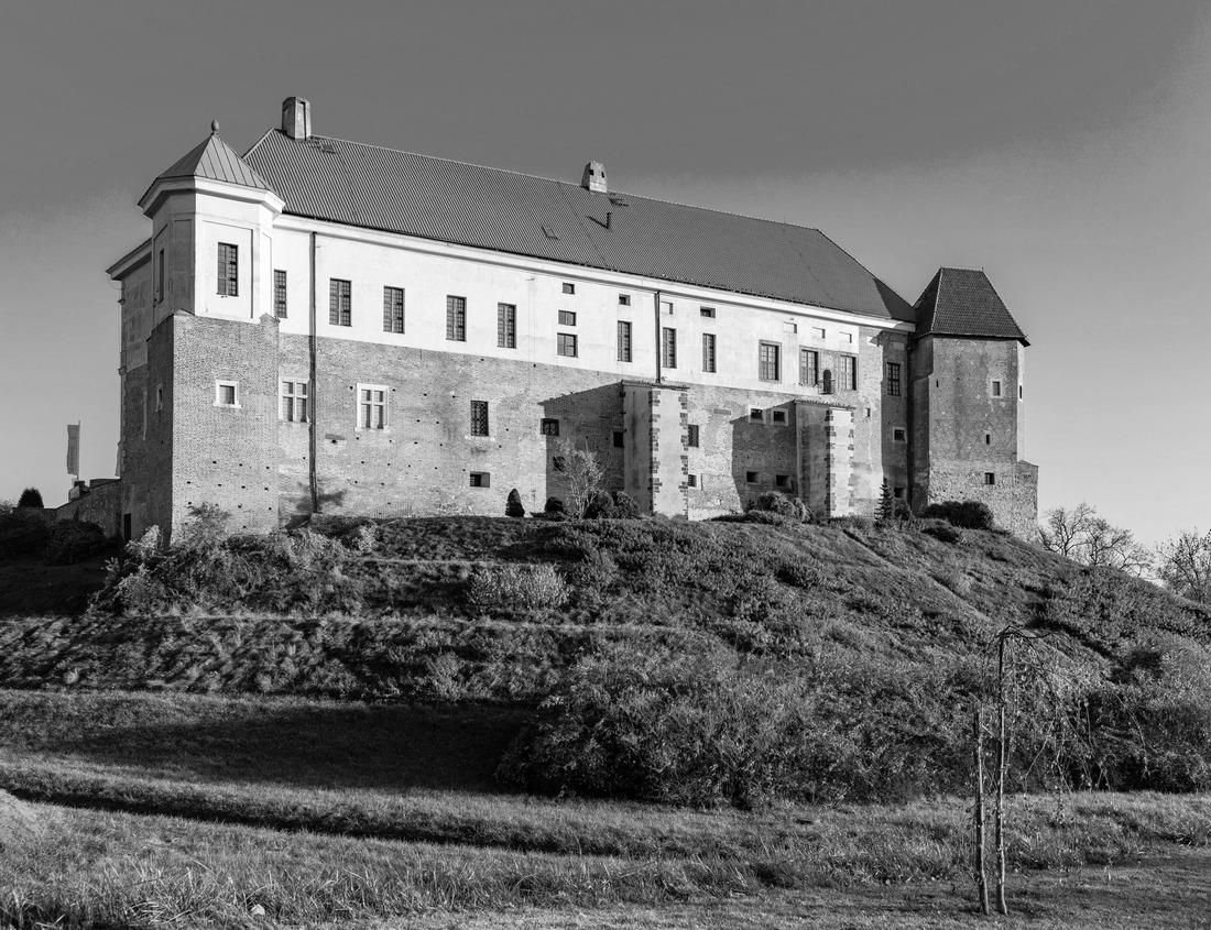 Noah Jigsaw Puzzle Aerial view of the cathedral of Latina. The church is dedicated to St. Mark's and is located in the center of the city of Latina, Lazio, Italy. The Duomo di San Marco is a Roman Catholic cathedral in black white 1000 pieces