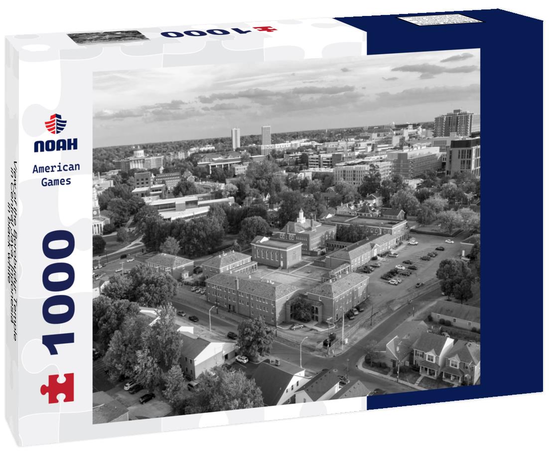 Noah Jigsaw Puzzle View of the Borobudur Temple in Central Java, Indonesia in black white 1000 pieces