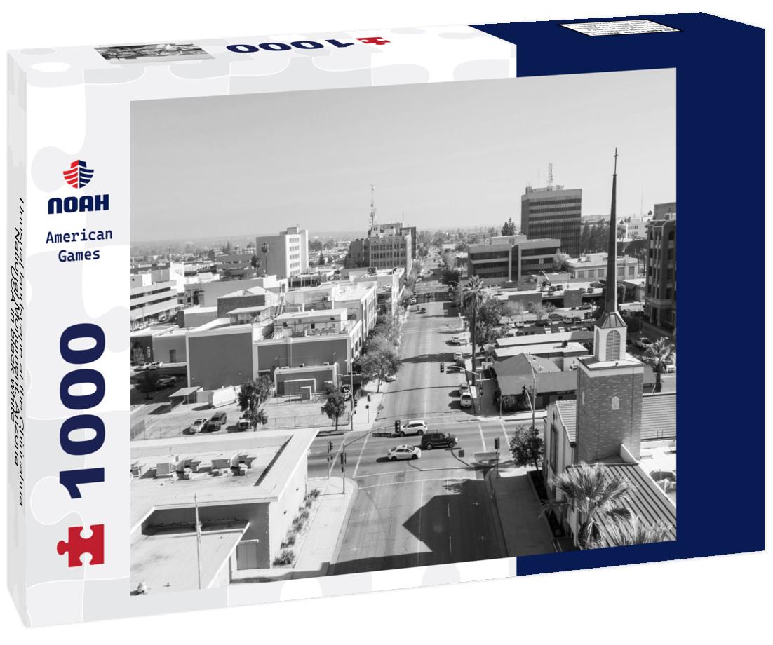 Noah Jigsaw Puzzle Unusual landscape at the Chiricahua National Monument, Arizona, USA in black white 1000 pieces