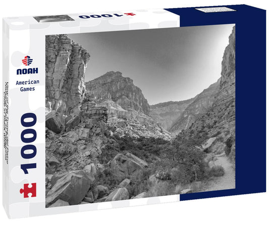 Noah Jigsaw Puzzle View of the Torres del Paine National Park in Patagonia, Chile in black white 1000 pieces