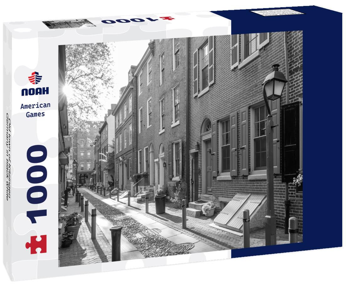 Noah Jigsaw Puzzle Old town of Kitzingen, Germany in black white 1000 pieces