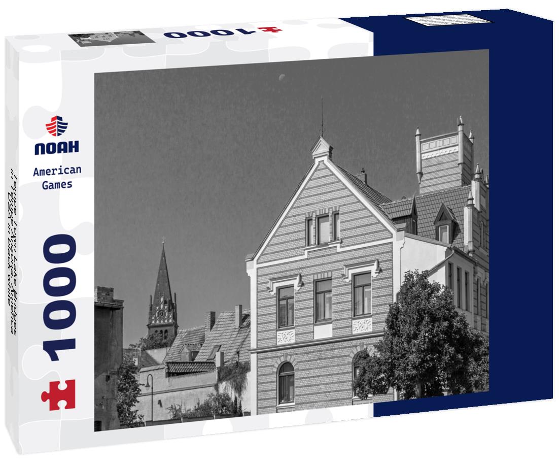 Noah Jigsaw Puzzle Tempe Town Lake Bridges in Tempe Arizona, America, USA in black white 1000 pieces