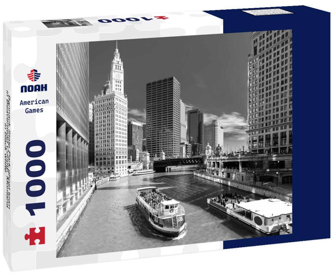 Noah Jigsaw Puzzle Bannack State Park ghost town in Beaverhead County, Montana in black white 1000 pieces