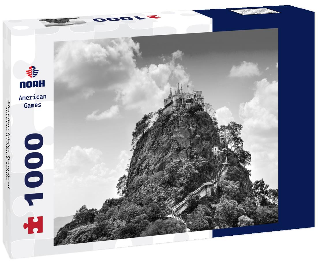 Noah Jigsaw Puzzle Meridian Idaho Temple at sunrise in black white 1000 pieces