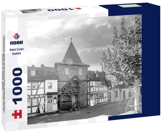 Noah Jigsaw Puzzle Catherine palace and park in autumn foliage, Tsarskoe Selo (Pushkin), Saint Petersburg, Russia in black white 1000 pieces