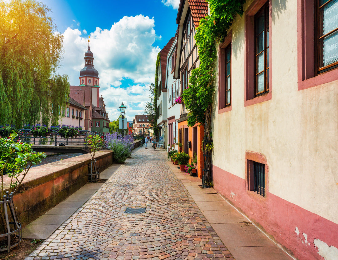 Old town of Ettlingen in Germany with Alb river. View of the center of Ettlingen, Germany, with Alb river 1000pc Puzzle