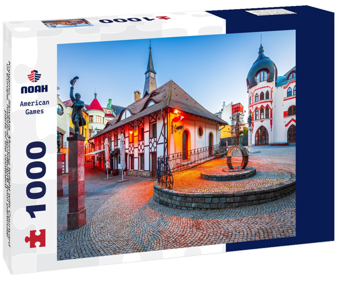 Noah Jigsaw Puzzle Komarno, Slovakia. Morning twilght with Courtyard of Europe, historical architecture from particular parts of the continent 1000 pieces