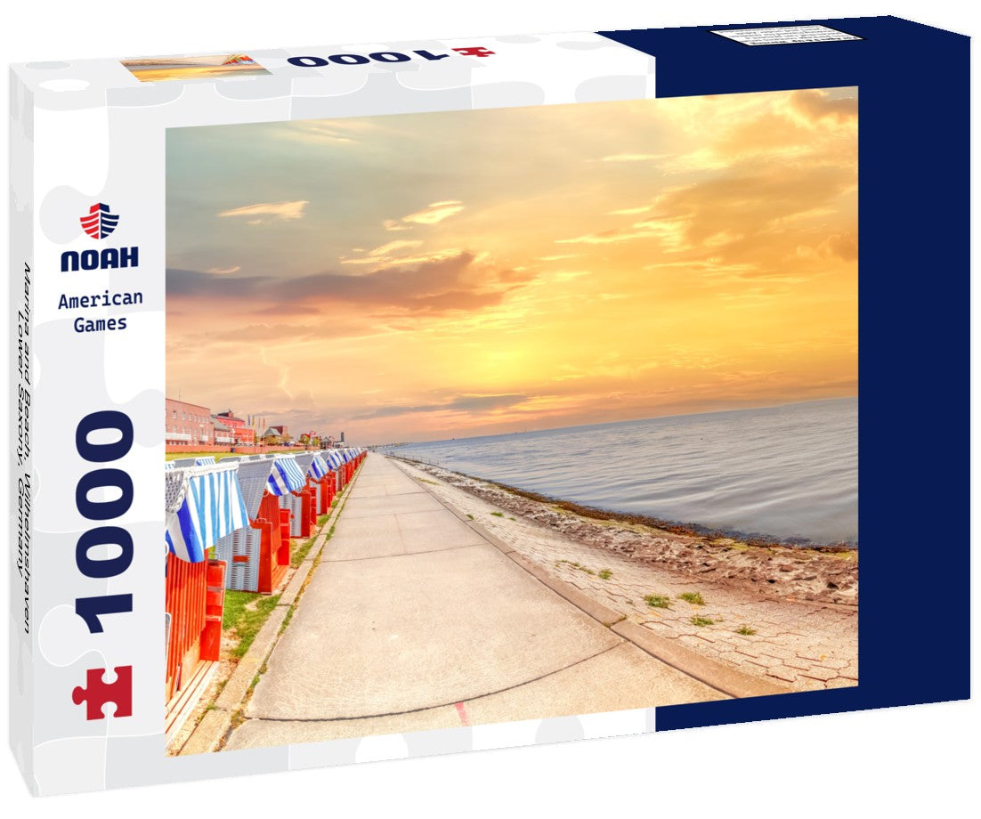 Noah Jigsaw Puzzle Marina and Beach, Wilhelmshaven, Lower Saxony, Germany 1000 pieces