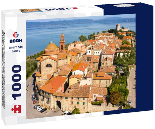 Noah Jigsaw Puzzle Aerial view of the historic center of Castiglione del Lago, in Umbria, Italy. The town is located on Lake Trasimeno in the province of Perugia 1000 pieces